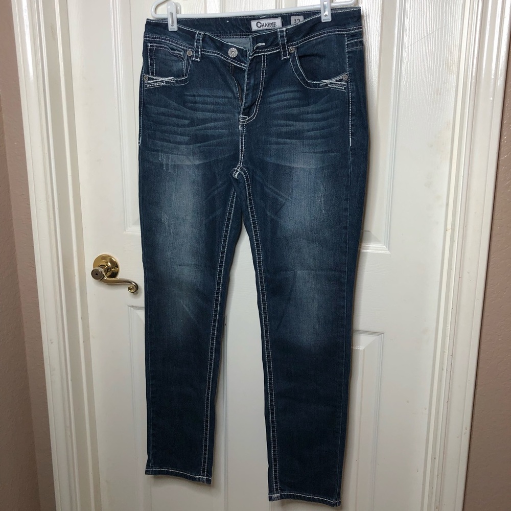 NEVER BEEN WORN Charme dark wash boot cut jeans